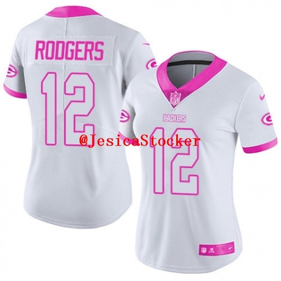 pink aaron rodgers jersey